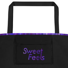 Load image into Gallery viewer, Large SweetFeels Amethyst-Striped Tote Bag/Beach bag