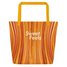 Load image into Gallery viewer, Large SweetFeels Fire-Striped Tote Bag/Beach bag