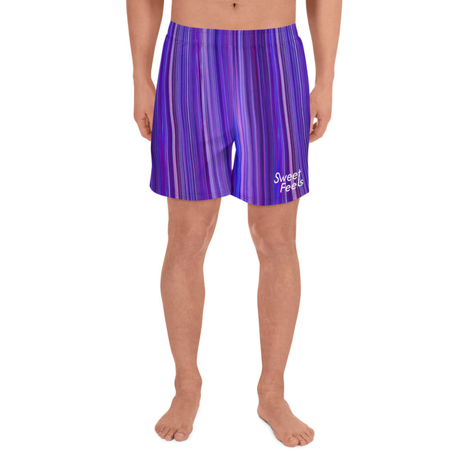 SweetFeels Amethyst-Striped Long Shorts