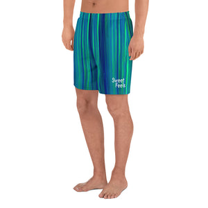 SweetFeels Ocean-Striped Long Shorts