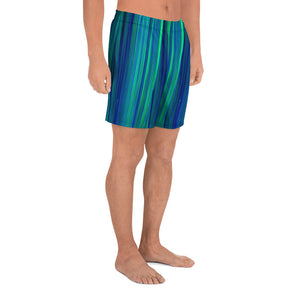 SweetFeels Ocean-Striped Long Shorts
