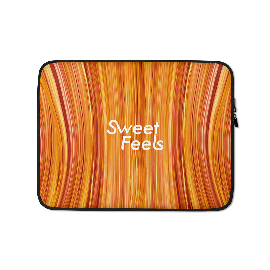 SweetFeels Fire-Striped Laptop Sleeve