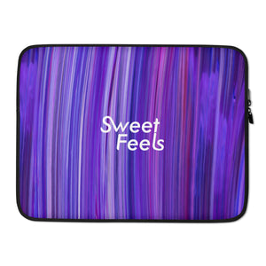 SweetFeels Amethyst-Striped Laptop Sleeve